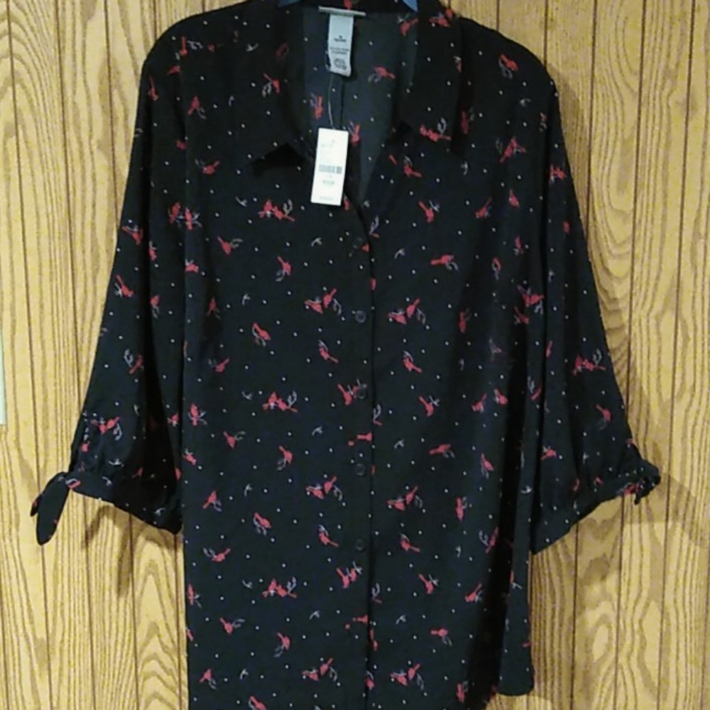 Catherine's cardinal dress top in a 1X, NWT.